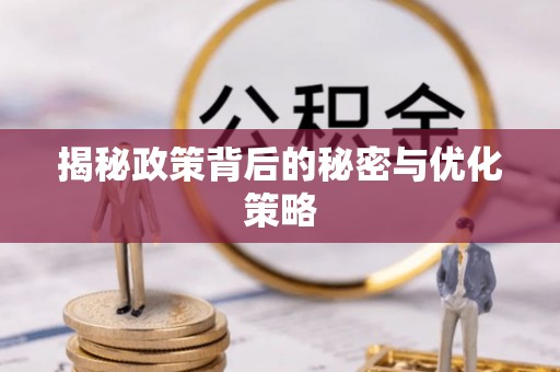 廊坊揭秘政策背后的秘密与优化策略