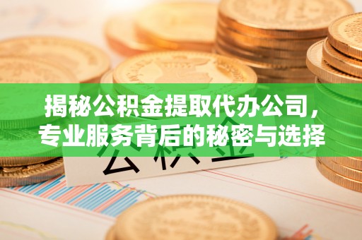 廊坊揭秘公积金提取代办公司，专业服务背后的秘密与选择指南