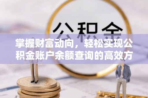 廊坊掌握财富动向，轻松实现公积金账户余额查询的高效方式