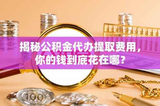 廊坊揭秘公积金代办提取费用，你的钱到底花在哪？