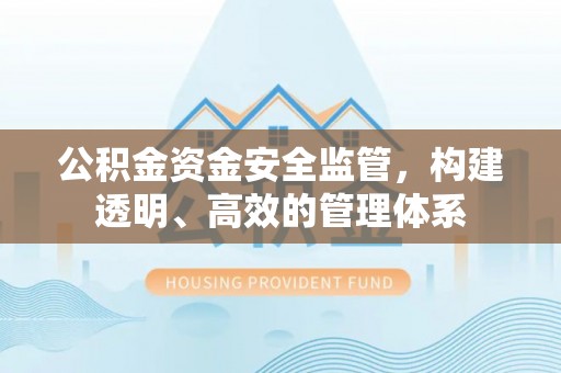 廊坊公积金资金安全监管，构建透明、高效的管理体系